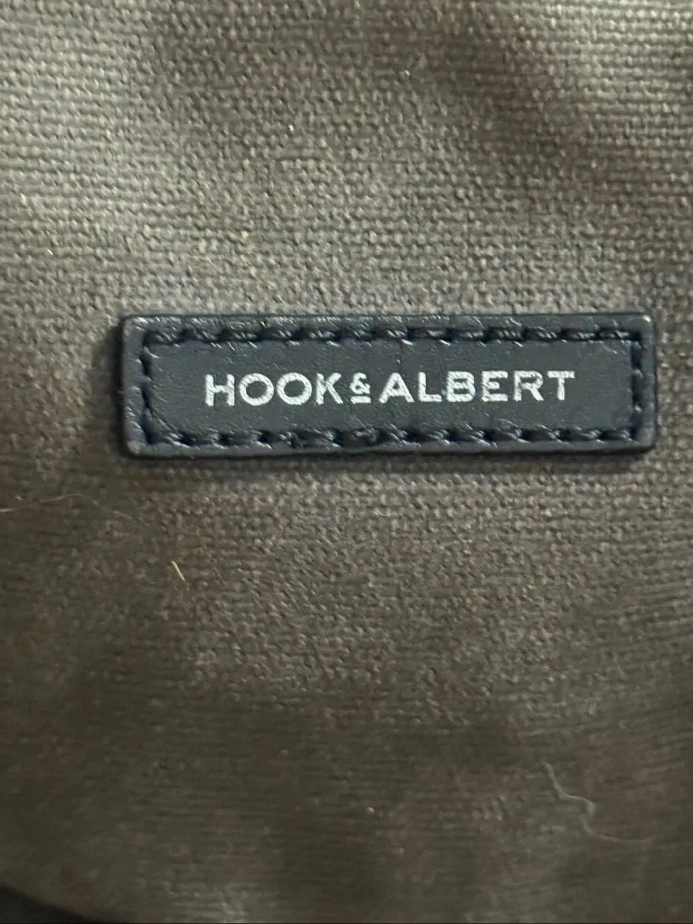 Hook & Albert Waxed Canvas w Leather Trim Garment Weekender Duffel Bag 14x20